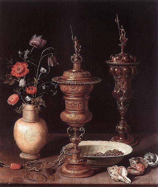 Clara Peeters Still-Life with Flowers and Goblets oil painting picture